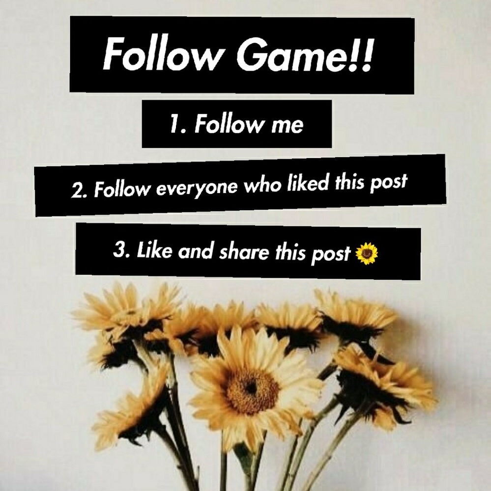 ✨🌼NEW FOLLOW GAME✨🌼 FOLLOW NEW LIKERS😍